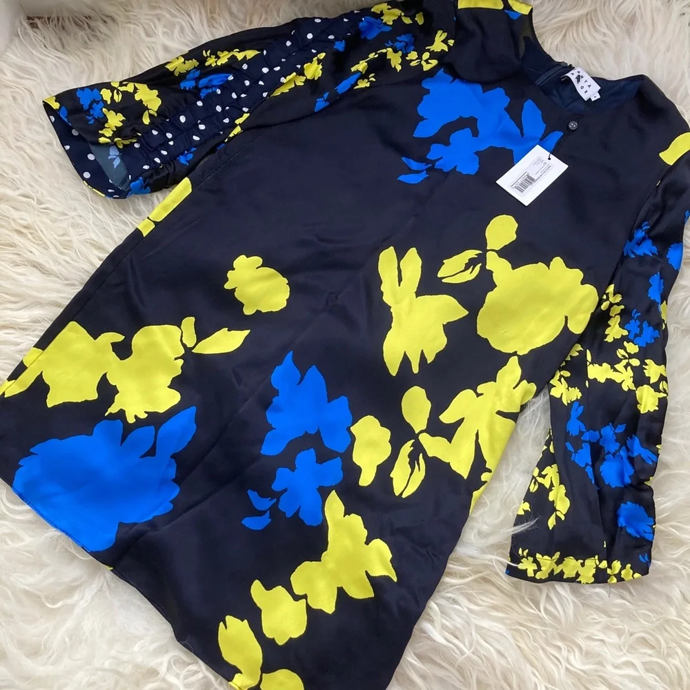 TANYA TAYLOR Camo Print Satin Florence Dress - Picture 4 of 14